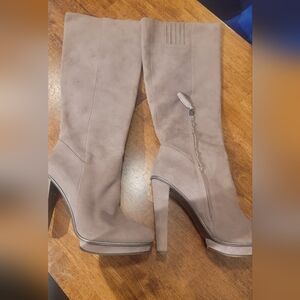 Elegant Tan Leather Women's 5inch High Boots